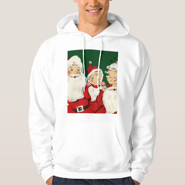 Veste À Capuche Noël de la famille père Noël (Devant)