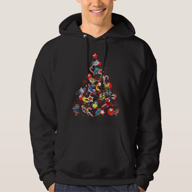 Veste À Capuche Noël des oiseaux (Devant)