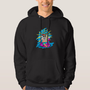 Veste À Capuche Noël En Juillet Père Noël Hawaii Lunettes de solei