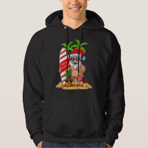 Veste À Capuche Noël En Juillet Père Noël Hawaii Surf Summer Chri