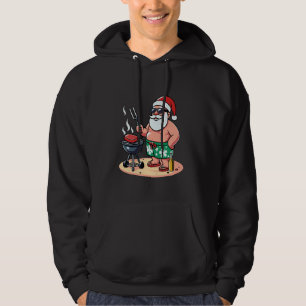 Veste À Capuche Noël en juillet Santa Claus Grilling
