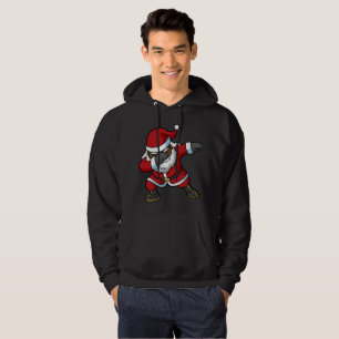Veste À Capuche Noël noir tamponnant de limande du père noël