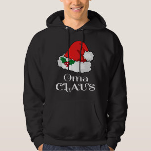 Veste À Capuche Noël Oma Claus Correspondant Pyjama Santa Hat X ma