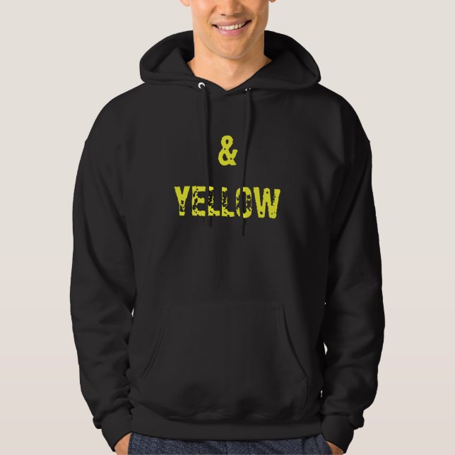 VESTE À CAPUCHE NOIR ET JAUNE (Devant)