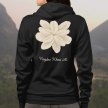 Nom de fleur blanche de jasmin avant et arrière