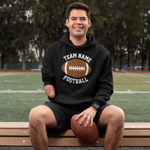Veste À Capuche Nom ou texte personnalisé de l'équipe de football