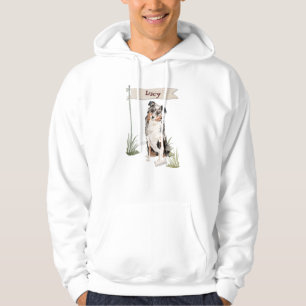 Veste À Capuche Nom personnalisé Australian Shepherd Pet Dog