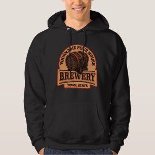 Veste À Capuche NOM PERSONNALISÉ Old Oak Barrel Beer Keg Brasserie