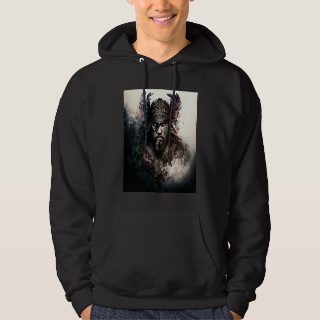 Veste À Capuche Norse Viking Valhalla Viking Nordic Mythology (Devant)