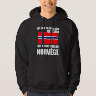 Veste À Capuche Norvège Proverbe drapeau norvégien