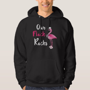 Veste À Capuche Nos fusées Flock Rocks Adorable Flamant rose Crois