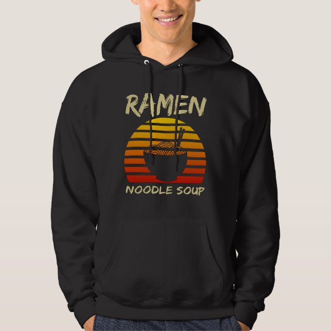 Veste À Capuche Nouilles japonaises de Kawaii de soupe de nouilles (Devant)