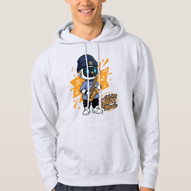 Veste À Capuche Nous aimons le Jazz (Devant)