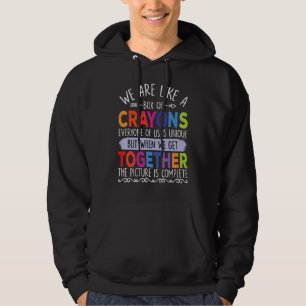 Veste À Capuche Nous sommes comme une boîte de crayons de couleur