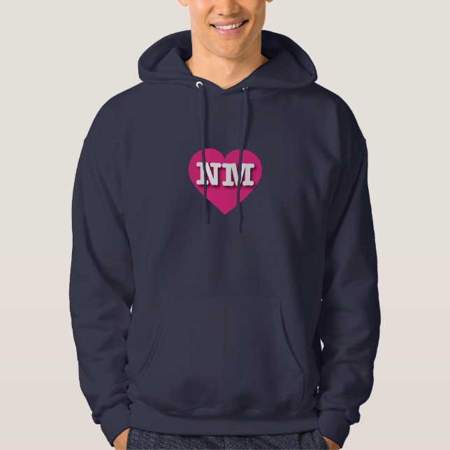 Veste À Capuche Nouveau-Mexique Hot Rose Heart - J'aime NM (Devant)
