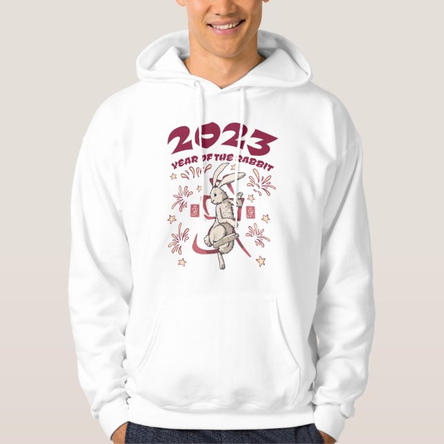 Veste À Capuche Nouvel An chinois 2023 - Année du lapin (Devant)