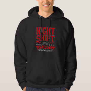 Veste À Capuche Nuit Shift Est Super Infirmière Infirmière Rn Lpn