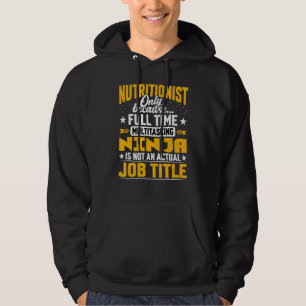 Veste À Capuche Nutritionniste Job Title Diététiste diététique