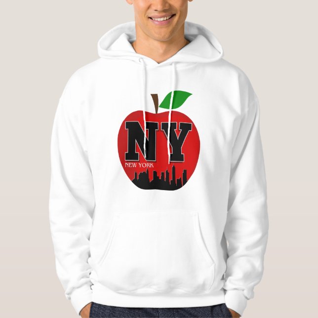 VESTE À CAPUCHE NY NEW YORK LA GRANDE POMME (Devant)