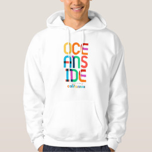 Veste À Capuche Oceanside California Mid Century, Pop Art,