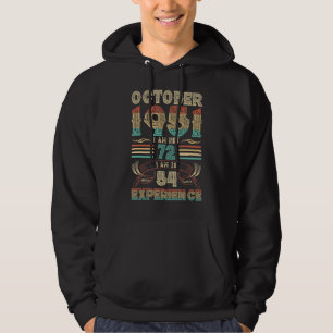 Veste À Capuche Octobre 1951 Je N'Ai Pas 72 J'Ai 18 Ans Avec 54 An