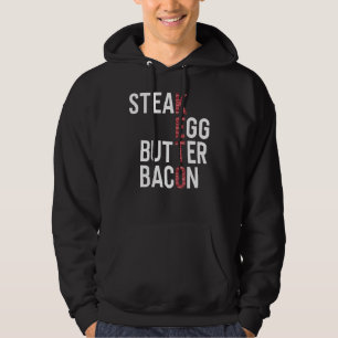 Veste À Capuche Oeufs de Steak Bacon Keto régime alimentaire Ketog