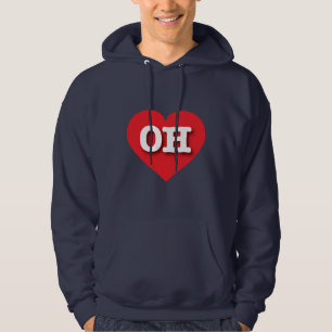 Veste À Capuche Ohio Red Heart - J'aime OH