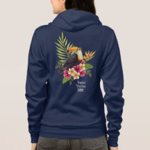 Oiseau toucan parmi les fleurs tropicales, vacance