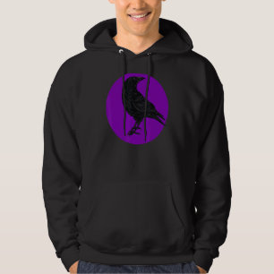 Veste À Capuche Oiseaux de corneille Minimalistes Oiseaux