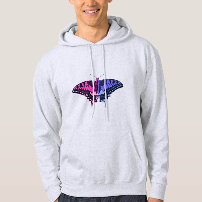 Veste À Capuche Omnisexual Pride Flag Swallowtail Butterfly (Devant)