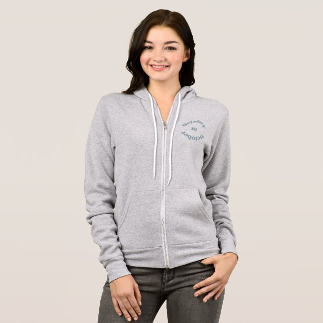 Veste À Capuche Opal Birthstone - Octobre T-shirt (Devant entier)