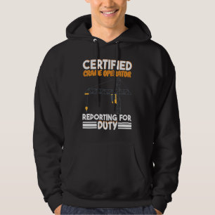 Veste À Capuche Opérateur de grue certifié se présentant pour le d