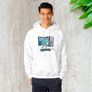 Veste À Capuche Ordinateur de bureau avec moniteur, clavier et sou