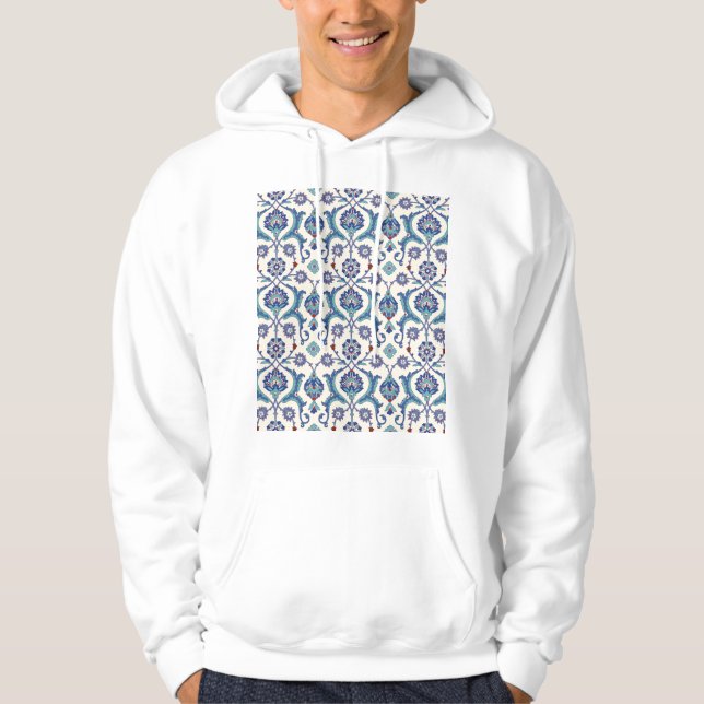 Veste À Capuche Ornement floral : Motif arabe traditionnel. (Devant)