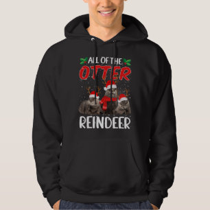 Veste À Capuche Otter Reindeer Deer Antler Funny Christmas Père No