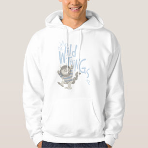 Veste À Capuche Où sont les bêtes sauvages Citation - Bleu