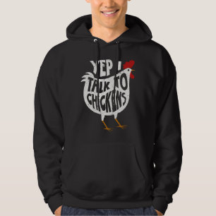 Veste À Capuche Ouais je parle aux poulets
