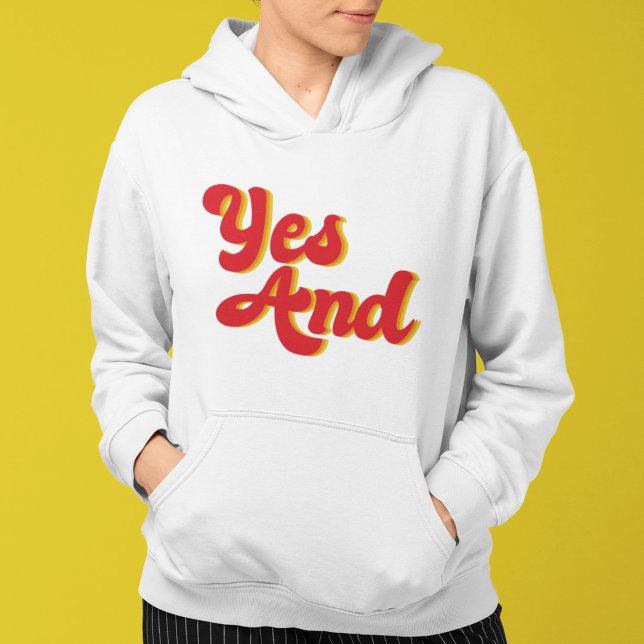 Veste À Capuche Oui Et Le Comédien Du Club De Comédie D'improvisat (Créateur téléchargé)