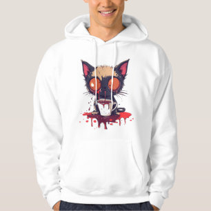 Veste À Capuche Oups Miaou Triste Kawaii Chat Amateur de Café