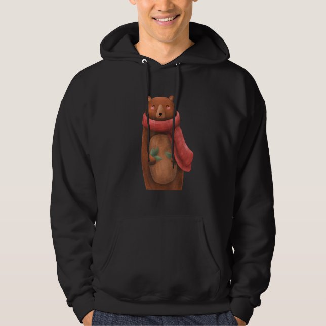 Veste À Capuche Ours Brown mignon (Devant)