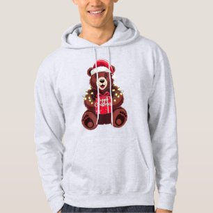 Veste À Capuche Ours de Noël avec Cadeau et Lumières