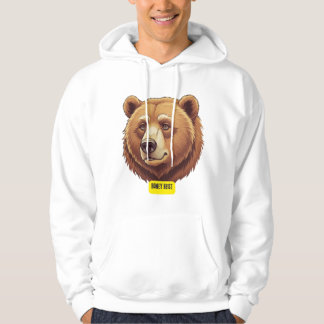 Veste À Capuche Ours grizzli. Hauteur de miel