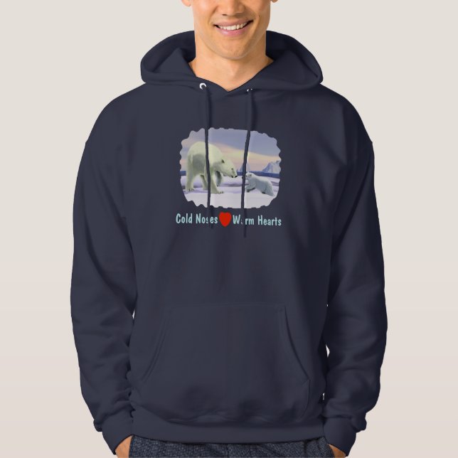 Veste À Capuche Ours Polaire - Mama Nez Meilleur (Devant)