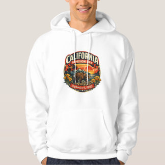 Veste À Capuche Ours Rétro de Jour d'Admission de Californie Vinta