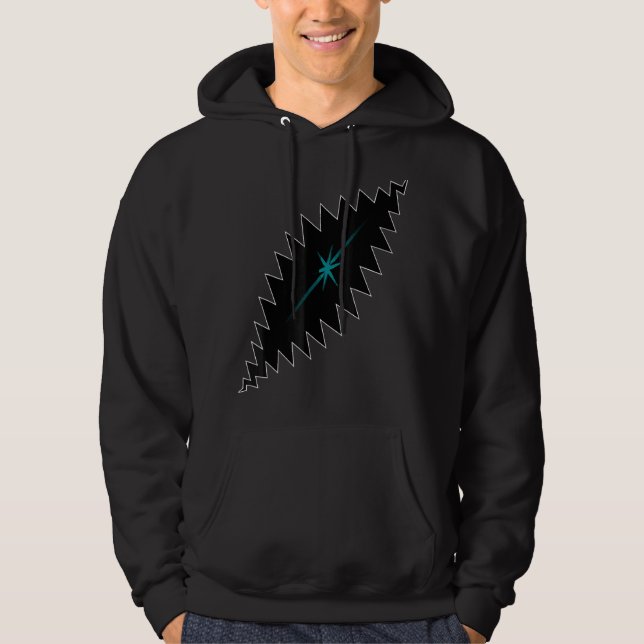 Veste À Capuche Ouverture Turquoise (Devant)