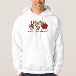 Veste À Capuche Paix Amour Déjeuner Filles Drôle Déjeuner Dons Dam