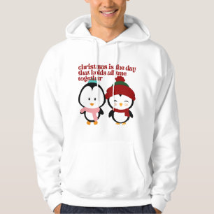 VESTE À CAPUCHE PAIX AMOUR RIRE FAMILLE FAMILLE FÊTE NOËL  