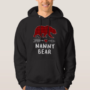 Veste À Capuche Pajama de Noël Famille Flèche Nounou Ours Rouge Pl