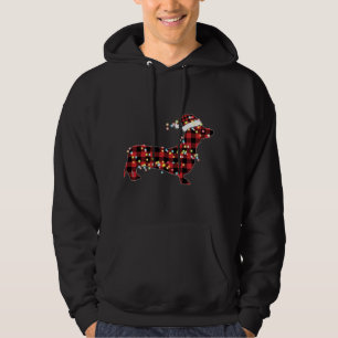 Veste À Capuche Pajamas de dachshund Noël Rouge Plaid Buffalo