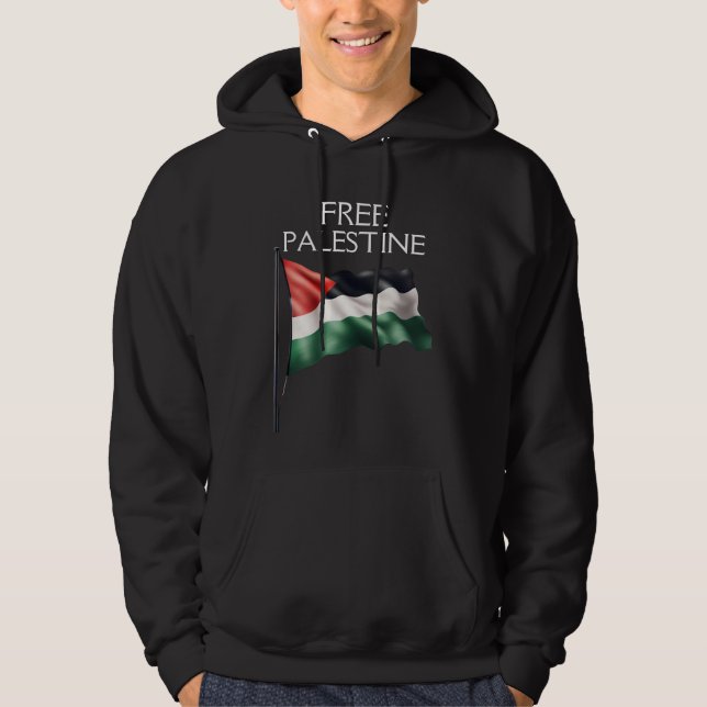 Veste À Capuche Palestine Drapeau libre Gaza (Devant)